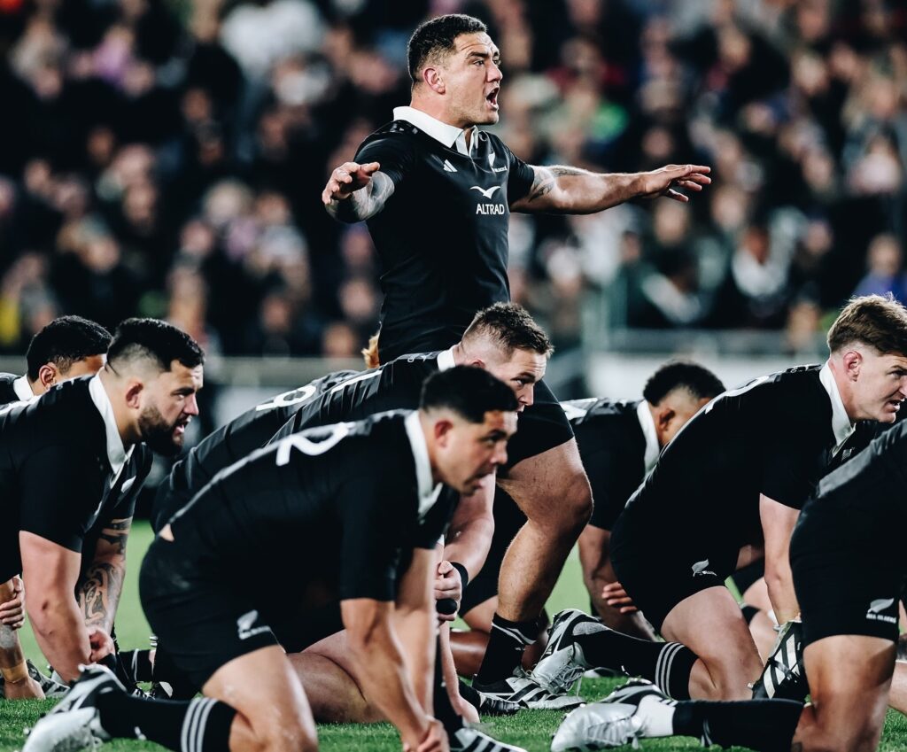 All Blacks performing Haka at Eden Park. 