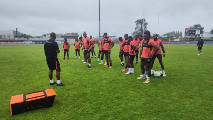 Fiji 7s team training in France.