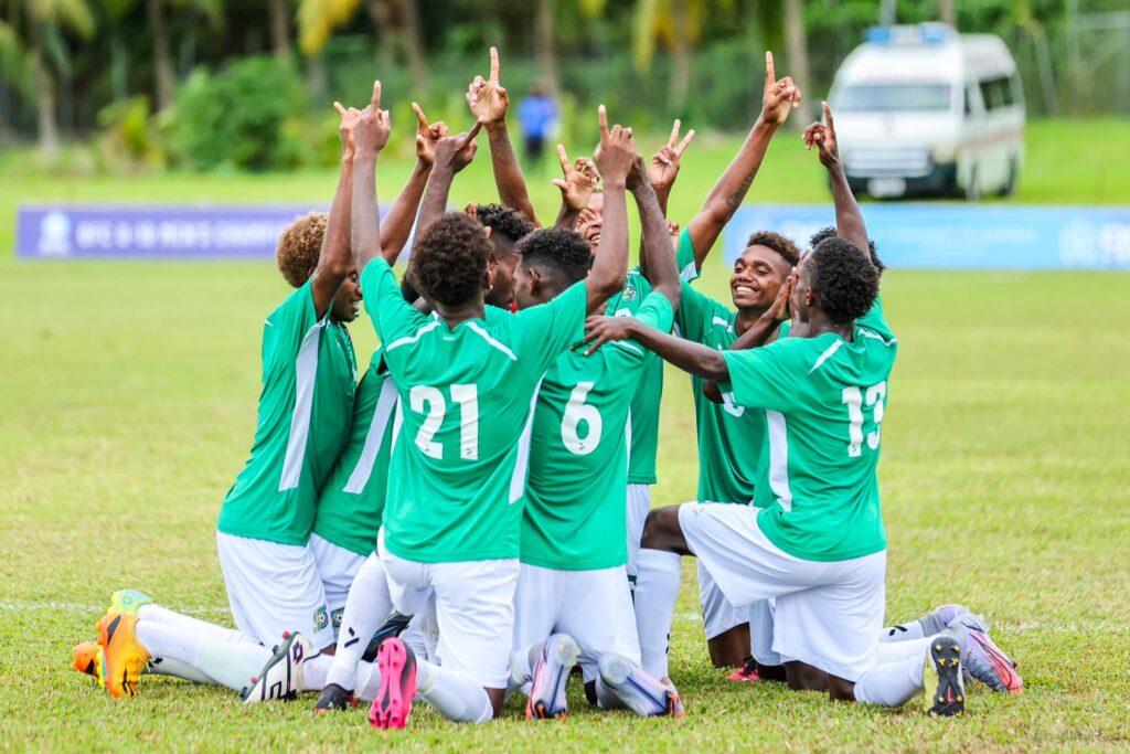 Solomon Island's team is in celebration 