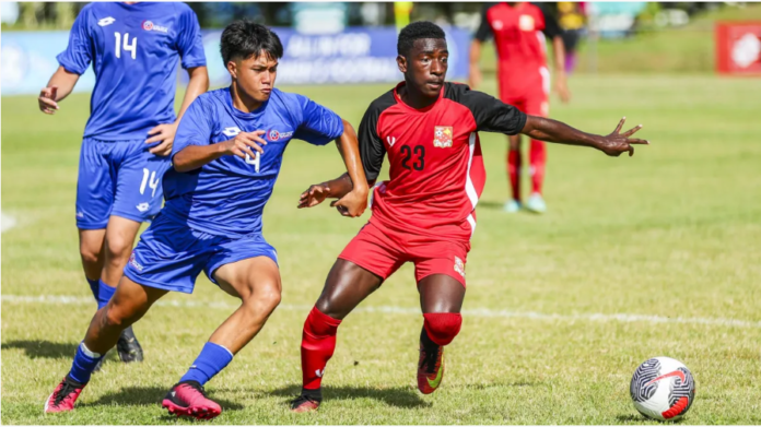 Samoa against Papua New Guinea in the opening match of the OFC U-19 Men's Championship.