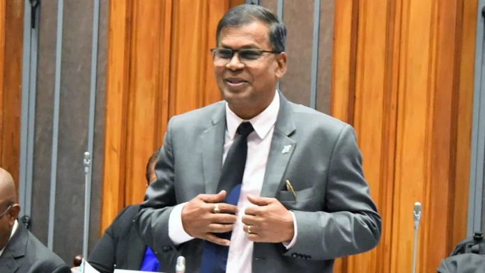 Finance Minister, Professor Biman Prasad,