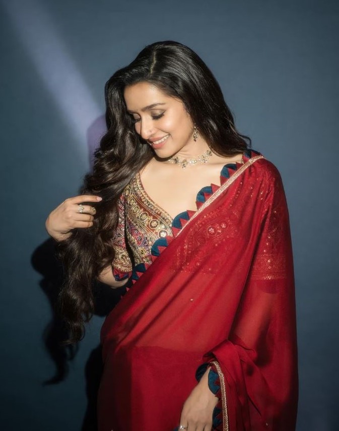 Shraddha's consistent use of red in her fashion choices demonstrates a masterful approach to method dressing