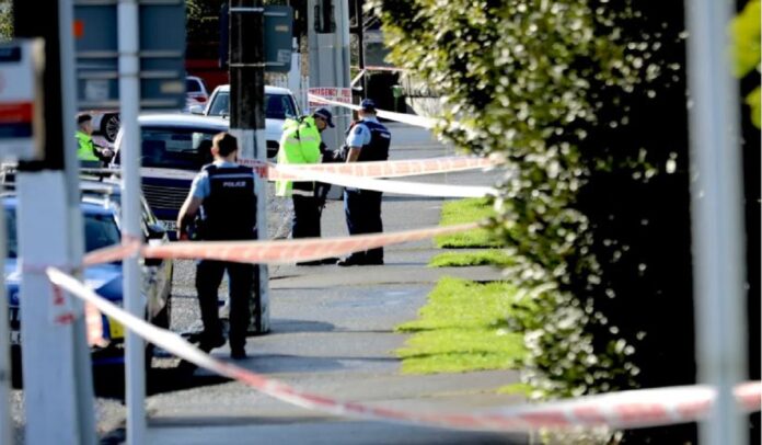 Police have armedly guarded Grey Lynn Street following a fatal shooting